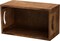 Set of 3 Nesting Wooden Crates, Wood Crate Box with Handle, Rustic Brown Decorative Wood Storage Crates Container, Stackable Cube Basket Bins Organizer for Home, Office, Closet, Shelf